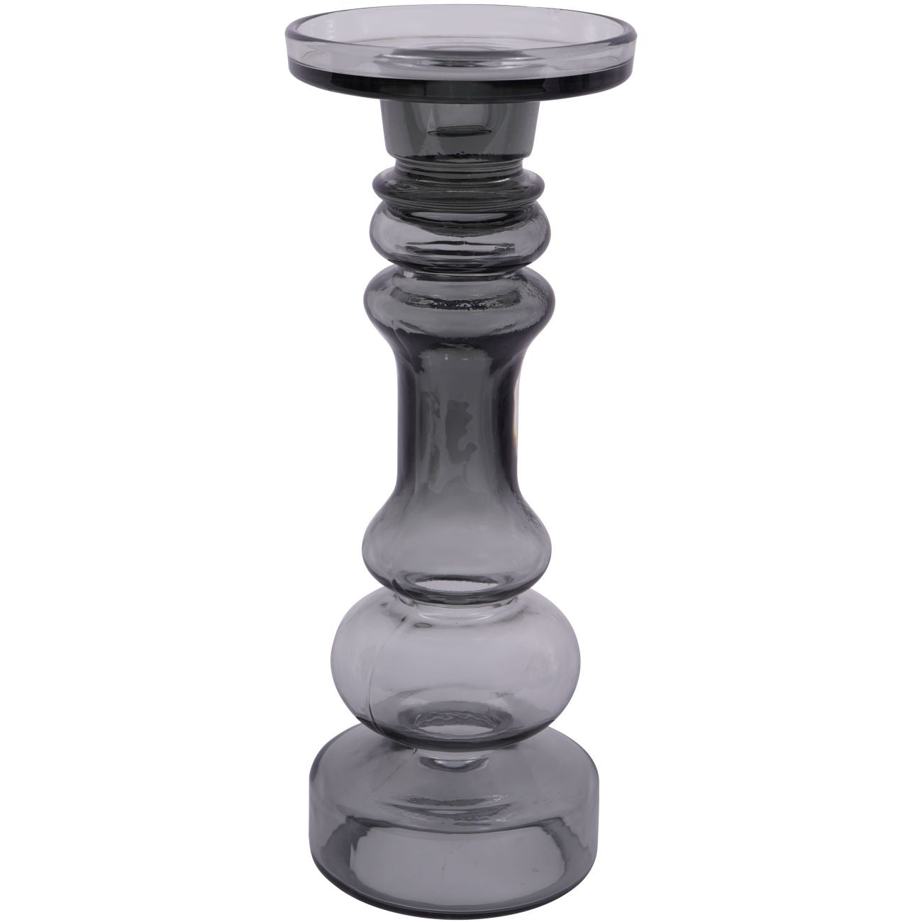 Vitrum Smoked Glass Candle Holder | Large